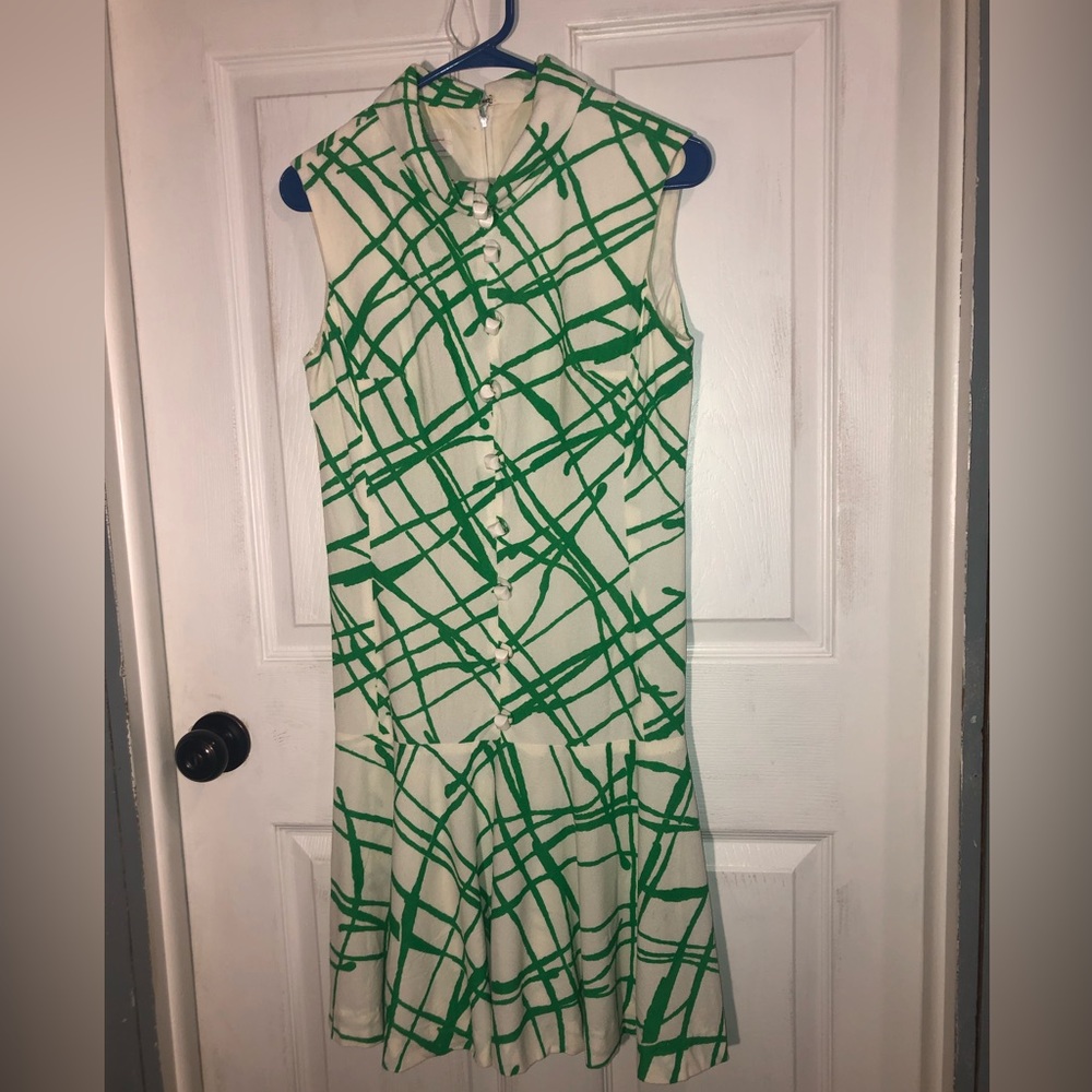 - - Vintage unique green plaid